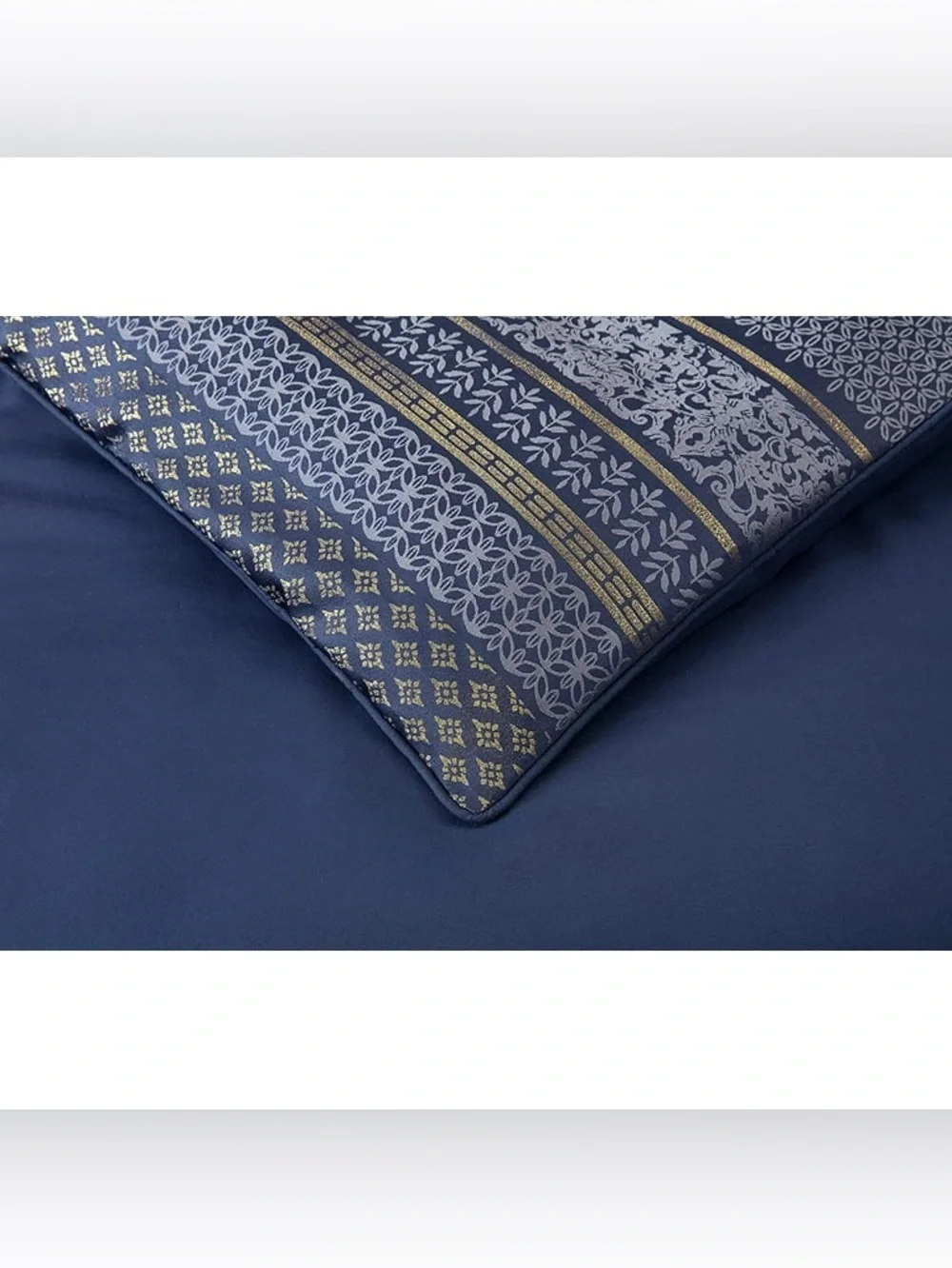 Blue Patterned Comforter Set - Home Bedding
